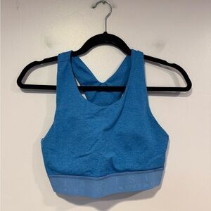 Bright blue branded band‎ Isla Movement soft sports bra